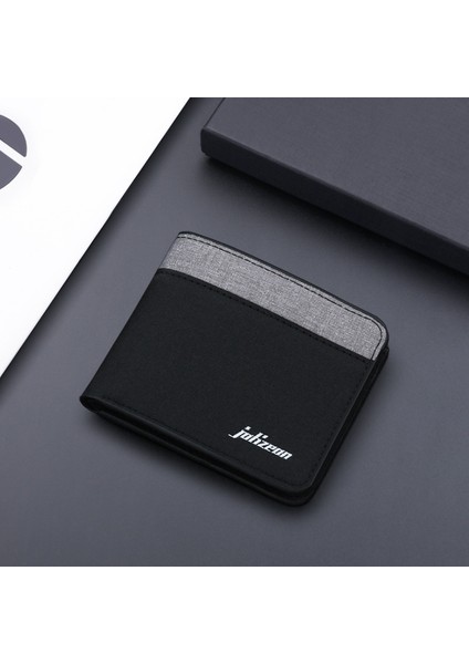 Tuval Erkek Cüzdan Siyah/mavi/gri Kartlıklı Cüzdan Erkek Para Çantası 2022 Kimlik/fotoğraf/banka Tutucu Kısa Çanta Kredi Kartı Kılıfı Çantası (Yurt Dışından) fiyatları