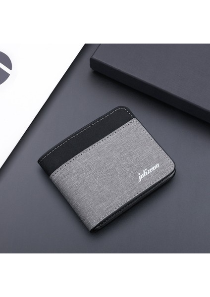 Tuval Erkek Cüzdan Siyah/mavi/gri Kartlıklı Cüzdan Erkek Para Çantası 2022 Kimlik/fotoğraf/banka Tutucu Kısa Çanta Kredi Kartı Kılıfı Çantası (Yurt Dışından) modelleri