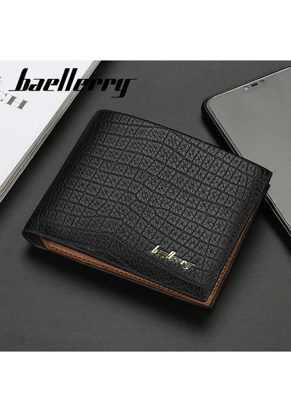 Baellerry Yeni Erkek Kısa Cüzdan Timsah Çok Çantalar Kartvizit Çantası Para Çantası Üç Katlanır Ince Çanta DR025 Erkekler Kısa Cüzdan Moda (Yurt Dışından) fiyatları