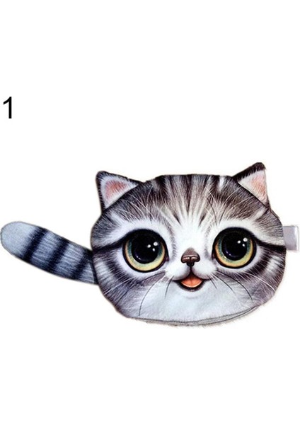 Çocuk Sevimli Yüz Kuyruk Madeni Para Çanta Çocuk Cüzdan Çanta Değişim Kılıfı Anahtar Tutucu (Yurt Dışından)