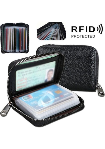 2021 Yeni Moda Rfid Engelleme Koruma Anti-Manyetik Mini Erkek Lüks Iş Cüzdan Kart Tutucu Erkek Bozuk Para Cüzdanı (Yurt Dışından)
