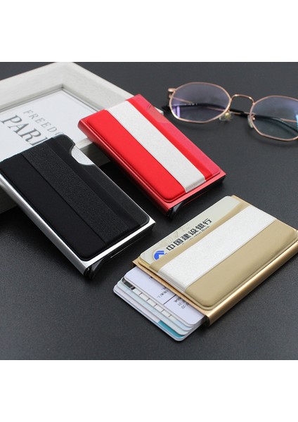 Ince Pop Up Kimlik Kartı Akıllı Cüzdan Ince Mini Kart Sahibi Erkek Çanta Rfıd Koruma Erkekler ve Kadınlar Için Alüminyum Metal Kart Sahibinin (Yurt Dışından) fiyatları