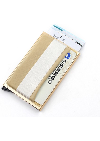 Ince Pop Up Kimlik Kartı Akıllı Cüzdan Ince Mini Kart Sahibi Erkek Çanta Rfıd Koruma Erkekler ve Kadınlar Için Alüminyum Metal Kart Sahibinin (Yurt Dışından) fırsatları