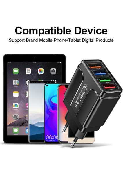 USB Şarj Aleti Hızlı Şarj 3.0 4.0 Bağlantı Noktası Hızlı Şarj Duvar Adaptörü iPhone 12 11 x Xiaomi Samsung Cep Telefonu Şarj Cihazı Qc 3.0 (Yurt Dışından) indirimleri
