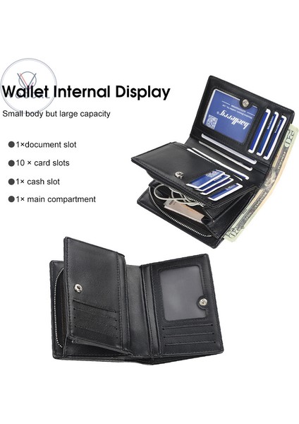 Vocoal Erkek Kısa Fermuarlı Cüzdan Moda Pu Cüzdan B-Işletme Mini Cüzdan Erkek Çantaları Retro El Çantaları Tek Bifold Kart Sahipleri C-Oin Erkekler Için Çanta Manşonları (Yurt Dışından) modelleri