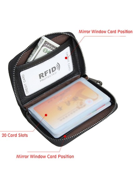 2021 Yeni Moda Rfid Engelleme Koruma Anti-Manyetik Mini Erkek Lüks Iş Cüzdan Kart Tutucu Erkek Bozuk Para Cüzdanı (Yurt Dışından)