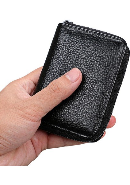 2021 Yeni Moda Rfid Engelleme Koruma Anti-Manyetik Mini Erkek Lüks Iş Cüzdan Kart Tutucu Erkek Bozuk Para Cüzdanı (Yurt Dışından)