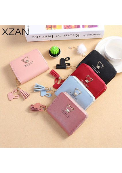 Yeni Kadın Cüzdan Kısa Tarzı Karikatür Sevimli Ayı Cüzdan Bozuk Para Çantaları Çanta Kız Küçük Bayan Cüzdan Kredi Kartı Tutucusu Bolsa (Yurt Dışından)