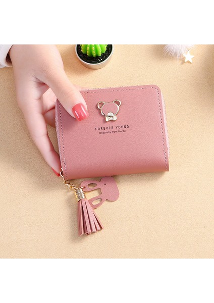 Yeni Kadın Cüzdan Kısa Tarzı Karikatür Sevimli Ayı Cüzdan Bozuk Para Çantaları Çanta Kız Küçük Bayan Cüzdan Kredi Kartı Tutucusu Bolsa (Yurt Dışından) fiyatları