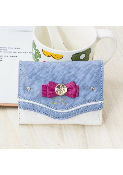 Moda Mini Kadın Sevimli Yaylar Küçük Cüzdan Bayan Kızlar Çile Kart Tutucu Debriyaj Bozuk Para Cüzdanı Pu Deri Yeni (Yurt Dışından)