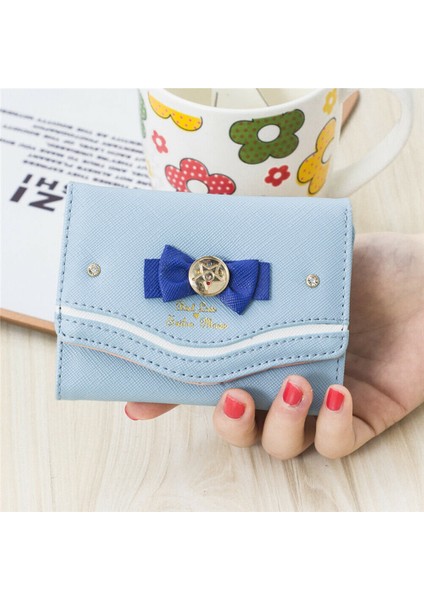 Moda Mini Kadın Sevimli Yaylar Küçük Cüzdan Bayan Kızlar Çile Kart Tutucu Debriyaj Bozuk Para Cüzdanı Pu Deri Yeni (Yurt Dışından) modelleri