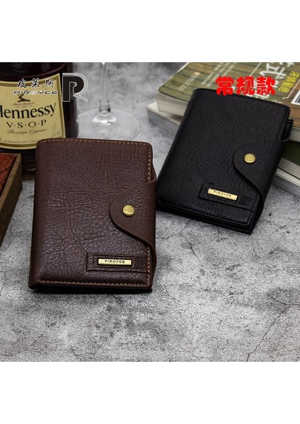 Piroyce Klasik Tarzı Cüzdan Pu Deri Erkek Cüzdan Kısa Erkek Çanta Kartlıklı Cüzdan Erkekler Moda Yüksek Kalite (Yurt Dışından)