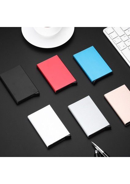 Kaliteli Paslanmaz Çelik Kredi Kartı Tutucu Erkekler Ince Anti Korumalı Seyahat Kımlık Kartı Sahibi Kadın Rfid Cüzdan Metal Kasa Porte Carte (Yurt Dışından) modelleri