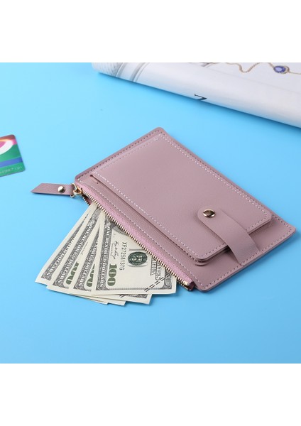 Kadın Çanta Fermuar Mini Pu Debriyaj Çanta Para Kredi Kartı Tutucu Moda Klasik Düz Renk Rahat Seyahat Çoklu Kart Pozisyonu (Yurt Dışından) modelleri