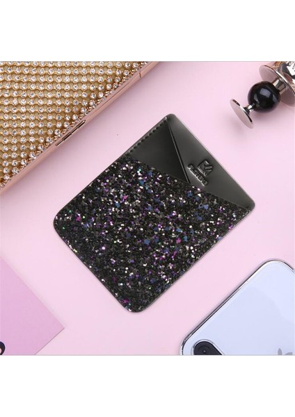 1 Adet Yapışkanlı Etiket Telefon Cebi Cep Telefonu Kart Üzerinde Sopa Cüzdan Esnek Kredi Kartları Kimlik Kartı Tutucu Kılıfı Kol (Yurt Dışından) fırsatları