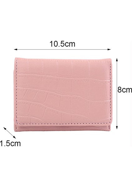 Retro Taş Desen Küçük Üç Katlı Cüzdan Kadın Kart Tutucu Yumuşak Pu Deri Bayan Çanta Kısa Cüzdan Kadın Moda Sikke Çanta (Yurt Dışından) fırsatları