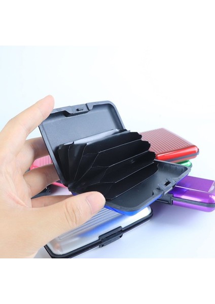 Erkekler Iş Kimlik Kredi Kartları Alüminyum Metal Su Geçirmez Cüzdan Anti-Manyetik Banka Kartı Kutusu Ofis Okul Aksesuarları (Yurt Dışından) fiyatları