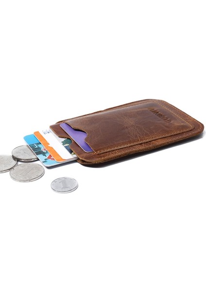 1 Adet Hakiki Deri Ince Cüzdan Kredi Kimlik Kartı Tutucu Çanta Para Durumda Erkekler Kadınlar Için Moda Çanta Kartvizit Kapağı (Yurt Dışından) indirimleri