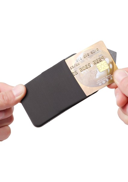 Moda Elastik Cep Telefonu Cüzdan Kart Tutucu Kredi Kimlik Kartı Tutucu Yapışkanlı Etiket Cep Kılıfı Deri Cep Telefonu Cebi (Yurt Dışından) modelleri