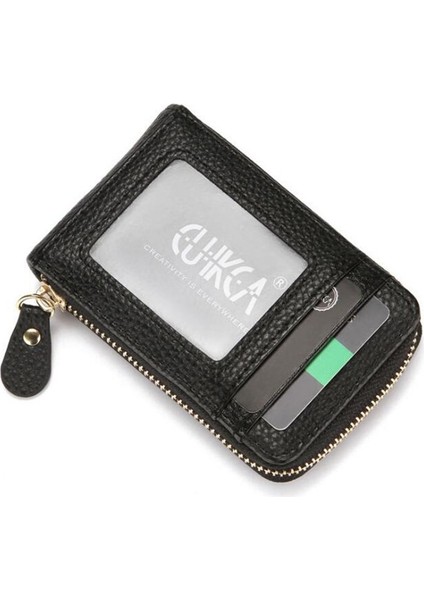 Erkek Cüzdan Hakiki Deri Kredi Kartı Tutucu Rfıd Engelleme Fermuarlı Cebi Erkek Çanta Kart Koruma Kılıfı Cep Çanta (Yurt Dışından) fiyatları