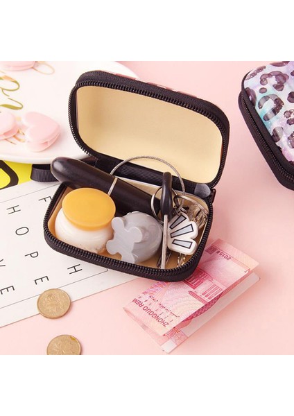 1pc Mini Bavul Şekli Teneke Para Paketi Leopar Kare Çanta Mini Kese Çanta (Yurt Dışından) fırsatları