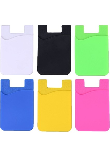Çift Cep Elastik Streç Silikon Cep Telefonu Kımlık Kredi Kartı Tutucu Etiket Evrensel Cüzdan Kılıf Kart Sahibinin (Yurt Dışından) indirimleri