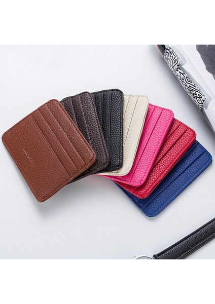 1 Adet Erkek Iş Cep Ince Ince Kimlik Kredi Kartı Para Tutucu Cüzdan Küçük Çanta Adam Için Ince Erkek Cüzdan Kart Sahibi (Yurt Dışından)