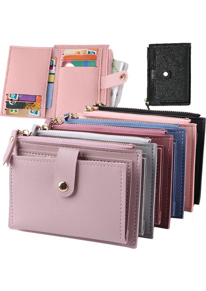 Pu Deri Kadın Kısa Cüzdan Moda Sevimli Küçük Çanta Fermuar Cüzdan Kart Sahibinin Nakit Klip Debriyaj (Yurt Dışından) fırsatları