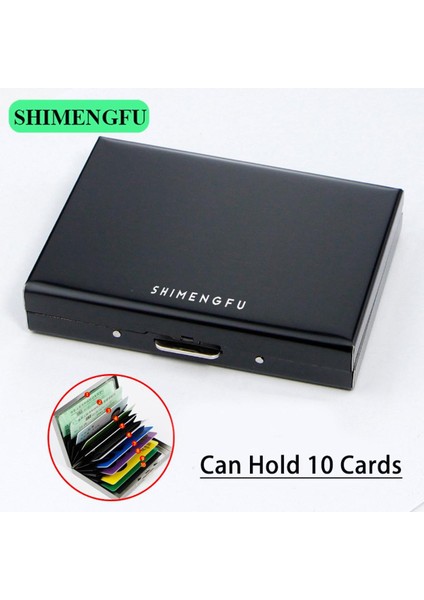 Paslanmaz Çelik Kredi Kartı Tutucu Erkekler Ince Anti Rfid Seyahat Kimlik Kartı Sahibi Banka Kartı Kutusu Kadın Cüzdan Metal Kasa Porte Carte (Yurt Dışından)