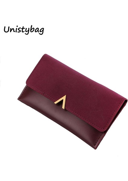 Unistybag Cüzdan Kadın Moda Zarf Cüzdan Tasarımcı Bayan Moneybags Fermuar Bozuk Para Cüzdanı Vintage Uzun Pu Deri Çantalar (Yurt Dışından)