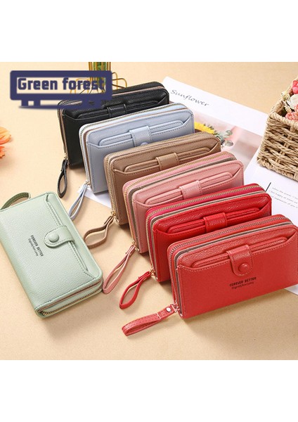 Yeşil Orman Debriyaj Çanta Pürüzsüz Fermuarlı Çok Fonksiyonlu Çanta Debriyaj Çanta (Yurt Dışından) fırsatları