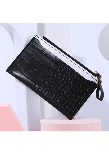 Moda Kadın Pu Deri Timsah Desen Bankası Alışveriş Kimlik Kartı Tutucu Rahat Bayanlar Kontrast Renk Cüzdan Mini Bozuk Para Cüzdanı (Yurt Dışından) indirimleri
