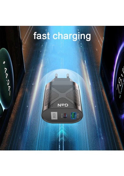 Orijinal 65 W Gan Hızlı Şarj Adaptörü MacBook Dizüstü Hava Pro Tip C Pd Hızlı Şarj iPhone 13 Için Huawei Xiaomi USB Şarj Aleti (Yurt Dışından) indirimleri