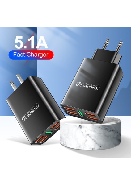 Hızlı Şarj 3.0 USB Şarj Aleti iPhone 13 Pro 12 Xiaomi Samsung Huawei 5V 2A Dijital Ekran Hızlı Şarj Cep Telefonu Şarj Cihazı (Yurt Dışından) indirimleri
