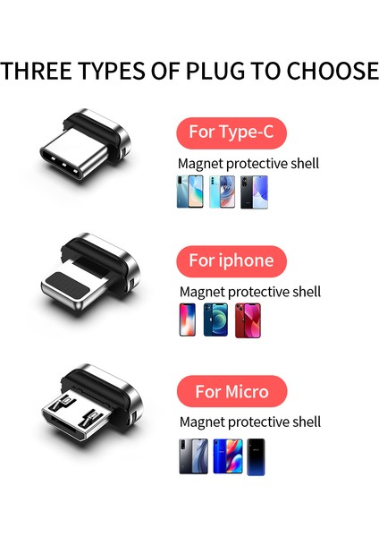 Altın Manyetik Kablo 3A Hızlı Şarj Mikro USB C Tipi Kablo iPhone Xiaomi Için Mıknatıs Şarj Cihazı Telefon Veri Kablosu Kablosu (Yurt Dışından) indirimleri