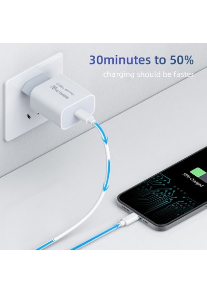 Hızlı Şarj Cihazı Pd 20W Adaptör iPhone 12 Telefon Şarj Cihazı USB Type-C Bağlantı Noktası Hızlı Şarj Kafası Aşırı Yük Koruması (Yurt Dışından) modelleri