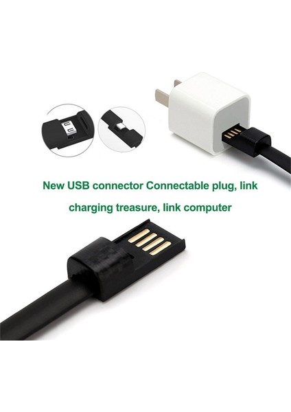 Açık Taşınabilir Şarj Cihazı Şarj Kablosu Mini Mikro USB C Tipi Bilezik Veri Hattı Sync Kablosu Samsung Xiaomi Huawei Telefon Kablosu (Yurt Dışından) fırsatları