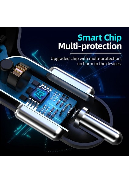 Uslıon 4usb Hızlı Araç Şarj Cihazı Cep Telefonu Için Evrensel Çift USB Adaptörü iPhone 11 Pro Max Mini Adaptör Xiaomi Samsung Için (Yurt Dışından) indirimleri