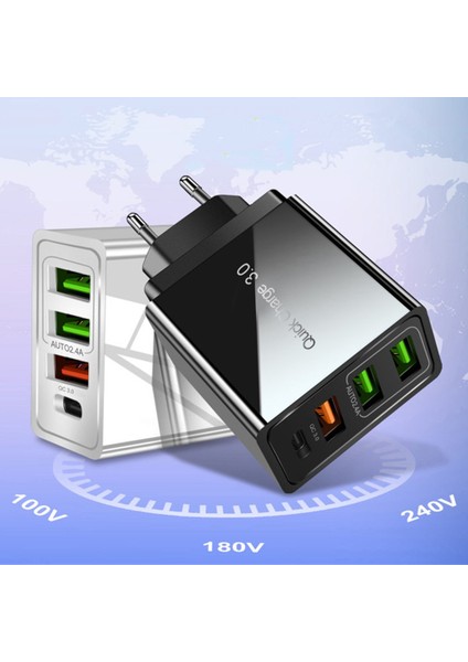 Hızlı Şarj Cep Telefonu Şarj Cihazı PD36W + Qc3.0 2.4A Çift USB Çok Bağlantı Noktalı USB Seyahat Şarj Cihazı, Pd Şarj Kafası ile (Yurt Dışından) fiyatları