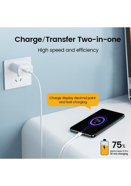 Xiaomi 120W 67W USB C Kablo Şarj Hızlı Şarj Turbo Tipo 6A Qc3.0 Şarj Cihazı Tip C Mi 12 11 10 Pro Poco F3 F4 Redmi Not 11 (Yurt Dışından) fırsatları