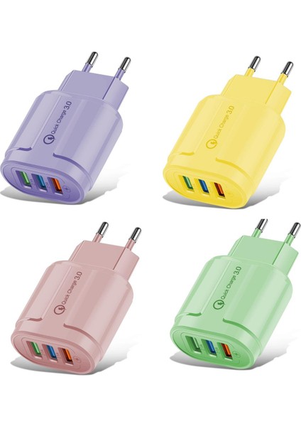 USB Şarj Aleti Hızlı Şarj 2A 3 Port Cep Telefonu Şarj Cihazları iPhone Samsung Xiaomi Huawei Için Hızlı Şarj Tablet Duvar Adaptörü (Yurt Dışından)