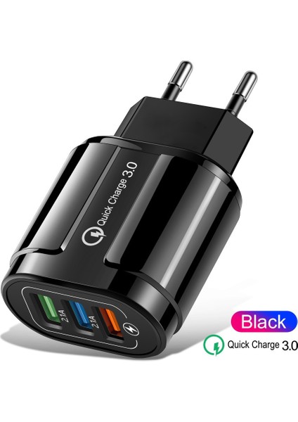 USB Şarj Aleti Hızlı Şarj 2A 3 Port Cep Telefonu Şarj Cihazları iPhone Samsung Xiaomi Huawei Için Hızlı Şarj Tablet Duvar Adaptörü (Yurt Dışından) fiyatları