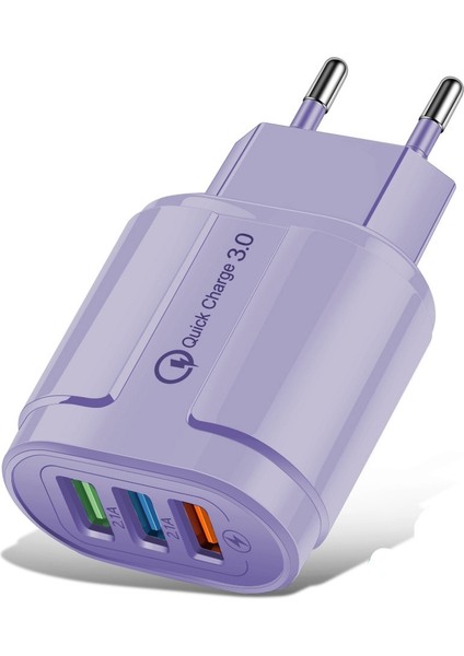 USB Şarj Aleti Hızlı Şarj 2A 3 Port Cep Telefonu Şarj Cihazları iPhone Samsung Xiaomi Huawei Için Hızlı Şarj Tablet Duvar Adaptörü (Yurt Dışından) fırsatları