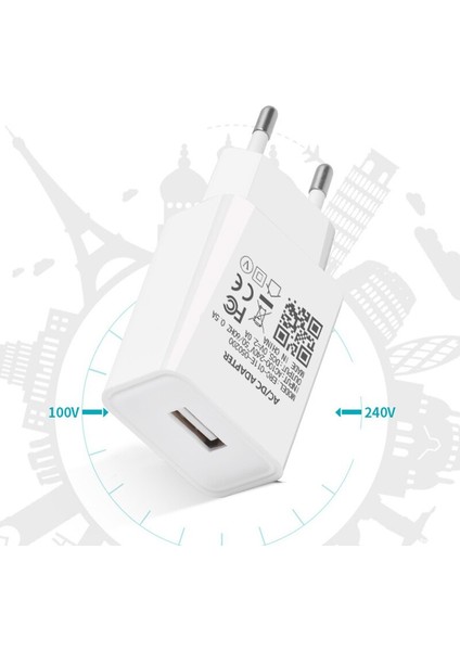 USB Şarj Aleti 5V 2A Evrensel Taşınabilir Seyahat Duvar Adaptörü Huawei Onur Için 9A 9c 9s 8A 8s 8x 8c 7A 7c 7s 1m Mikro USB Kablosu (Yurt Dışından) fırsatları