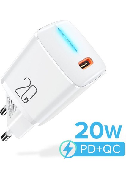 Qoovı Pd 20W Mini USB Tip C Şarj Cihazı Hızlı Şarj Duvar Adaptörü Hızlı Şarj 4.0 Qc iPhone Için (Yurt Dışından)