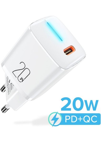 Qoovı Pd 20W Mini USB Tip C Şarj Cihazı Hızlı Şarj Duvar Adaptörü Hızlı Şarj 4.0 Qc iPhone Için (Yurt Dışından) fiyatları