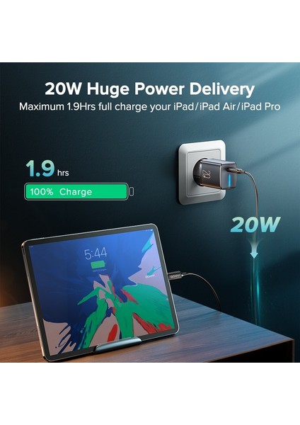 Qoovı Pd 20W Mini USB Tip C Şarj Cihazı Hızlı Şarj Duvar Adaptörü Hızlı Şarj 4.0 Qc iPhone Için (Yurt Dışından) indirimleri