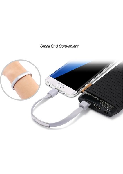 Evrensel Bilek Bandı Bilezik Şarj Kablosu Tip C Giyilebilir Bileklik Usb2.0 Şarj Cihazı Veri Senkronizasyon Kablosu Kablosu iPhone 6 6 Artı Xr (Yurt Dışından) fırsatları