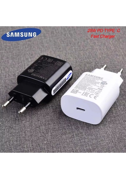 Orijinal Samsung 25W Süper Hızlı Şarj Cihazı USB Tip C Cargador S21 A52S A71 A70 S20 Fe S22 5g Güç Adaptörü Galaxy NOTE20 S10 (Yurt Dışından) modelleri
