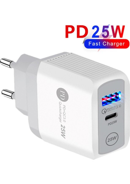 25W Pd USB Şarj Aleti Iphone x 7 8 11 12 13 Pro Max Hızlı Şarj Cihazı Tip C Samsung A12 A13 A52 A53 A73 Hızlı Şarj Adaptörü (Yurt Dışından)